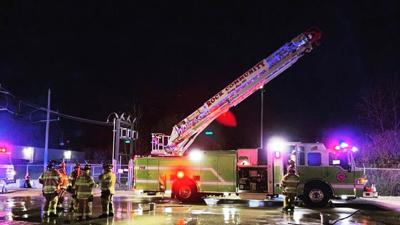 Rock firefighters at a call about a fire outside the Anheuser-Busch InBev Metal Container Corp. in Arnold.