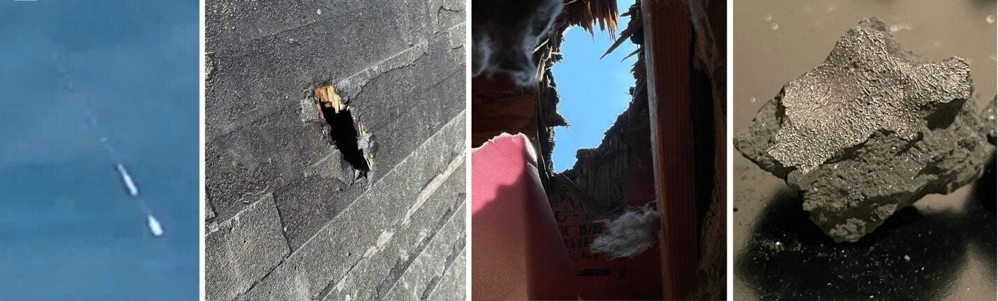 Meteorite that hit house two years ago contains “salty” fluids from outer space