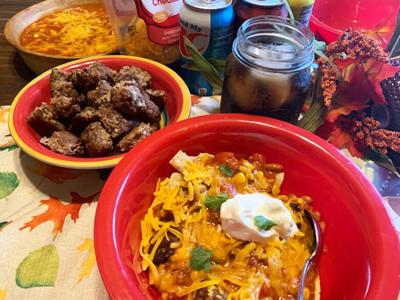 Square Meatballs, Chili-Style Meatball Gumbo