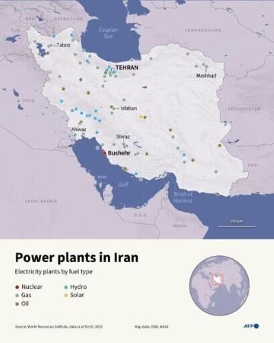 Power plants in Iran