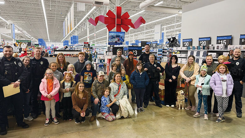 Eureka Police shopped with 34 children and their families over two days at the Eureka Walmart.