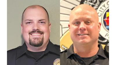 Fox School District's new SROs, Josh Crites, left, and Mike Prusinowski.