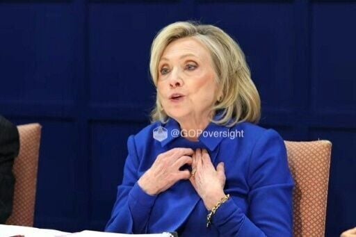 This video grab taken from footage made available by the US House Committee on Oversight and Government Reform shows former US Secretary of State Hillary Clinton speaking during a deposition last week about convicted sex offender Jeffrey Epstein.