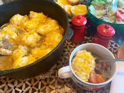 Beef Stew with Cheddar Dumplings