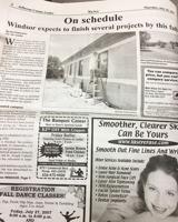 10 years ago this week – Windsor expects to finish several projects by this fall