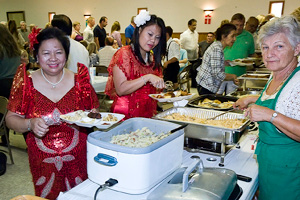 About 350 people attended the Ethnic Taste-Tease and Dinner-Dance held at Good Shepherd Catholic Church in Hillsboro 