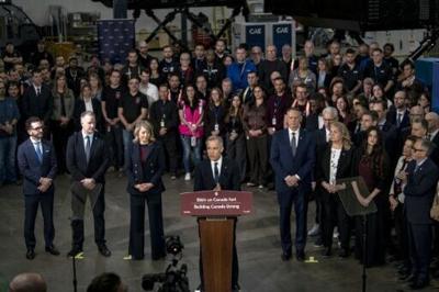 Canadian Prime Minister Mark Carney launching Canada's defence industrial strategy in Montreal