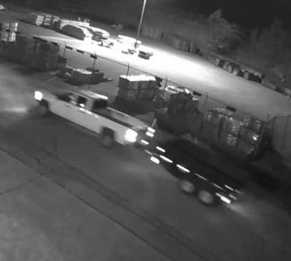 truck and trailer bw