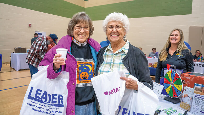 Nancy Hagan and Helen McManemy, both from Eureka, visit the 2023 Senior Expo. This year’s expo is set for 8 a.m. to noon Wednesday, Oct. 16, at Timbers of Eureka, 1 Coffey Park Lane.