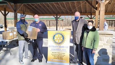 Arnold Rotary Club distributed boxes of personal protection equipment