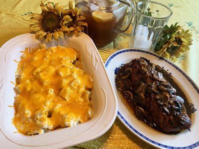 My Leader Yummy – Pork Tenderloin with Mushroom Sauce, Ranch Potato Cubes