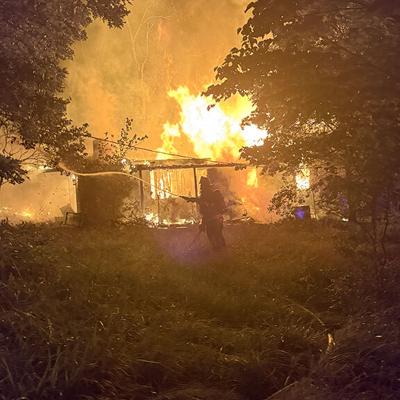 Suspicious fire destroys vacant house near De Soto