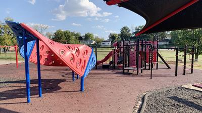 The Pevely Elementary School playground will be resurfaced next July.