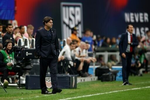 United States head coach Mauricio Pochettino looks on during his team's painful defeat to Belgium