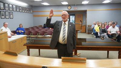 Sam Richards is sworn in as Festus mayor.
