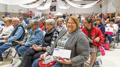 Karen Yenigues of Imperial won a game of bingo at last year’s De Soto Senior Expo.