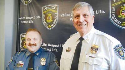 Capt. Darrick Curtis, left, and Chief Steve Meinberg of the Hillsboro Police Department.