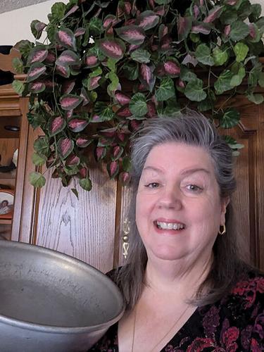 Betty Gottfried with the cherished mixing bowl she inherited from her late mother. “It holds so many fabulous memories of us baking together,” she said. “Making her famous nut buns, biscuits from scratch, lemon cake, and so much more.”