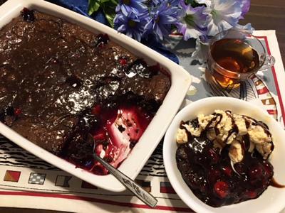 Chocolate Cherry Crisp