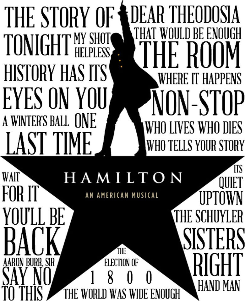 Hamilton off hotsell broadway lyrics