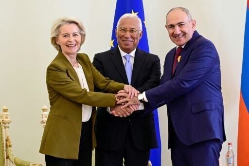 Armenia's Prime Minister Nikol Pashinyan, European Commission President Ursula von der Leyen and European Council President Antonio Costa came together for the first-ever EU-Armenia summit in Yerevan