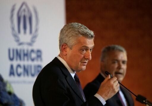 Grandi praised Colombia's former president Ivan Duque for granting legal status to 1.7 million Venezuelans