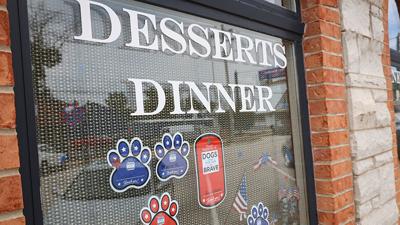 Eureka businesses are encouraged to hang paw prints and dog tags in their windows whenever donations are made to Dogs For Our Brave.