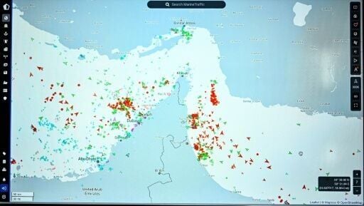 A page on the Marinetraffic website from March 4 shows commercial boats traffic backed up on either side of the Strait of Hormuz near the Iranian coast