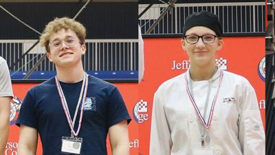Kaleb Ward placed second in the SkillsUSA district competition in the carpentry category, and Chloe Ziegler placed second in the culinary arts category.