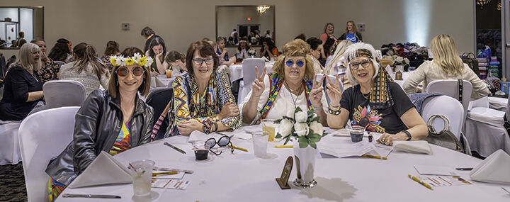 From left are Ann Witherspoon of Arnold, Lisa Wulfers and Darlene Beffa of Festus and Pam Portell of Crystal City.
