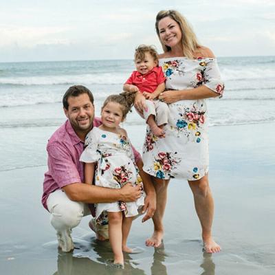 Ashley Koseck with her husband, Jon, and their two children, Rosemary and Jace.