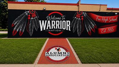 An artist rendering of the Warrior Walk that the Fox High School Alumni Association is selling bricks to build at the Arnold high school.