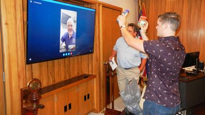 Jeffco welders converse with Scottish blogger