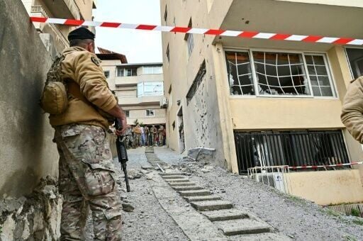 This photograph taken from the southern city of Tyre, shows rockets fired from Lebanon towards Israel on March 24, 2026