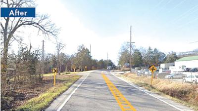 The Missouri Department of Transportation plans to widen centerline marking throughout two curves on Hwy. 30.