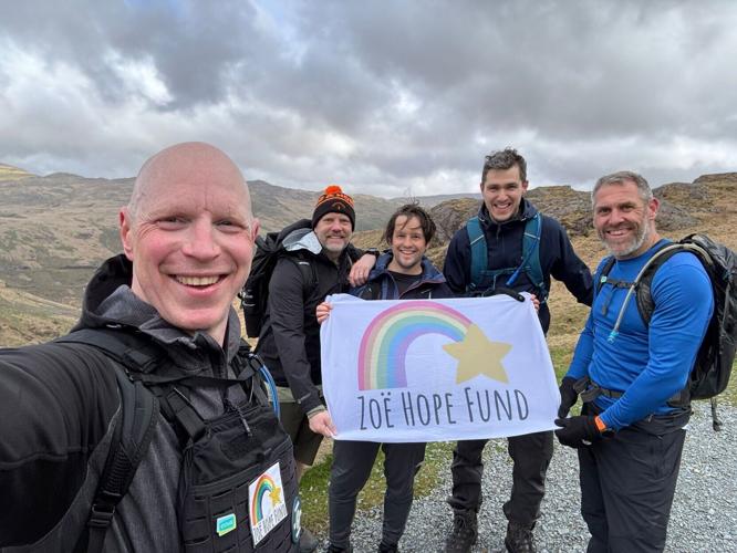 Grieving dad tackles Three Peaks challenge while carrying weight of late daughter