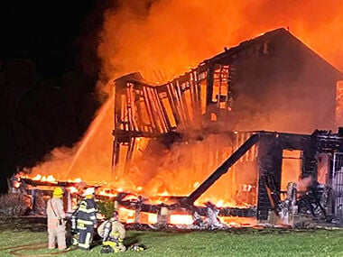 This home on Plattin Road south of Festus was destroyed in a fire.