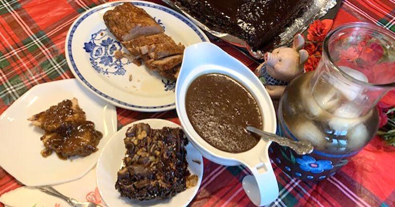 My Leader Yummy: Two Can Cola Pork Roast and Upside-Down Chocolate Cake