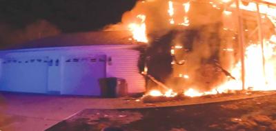 Fire destroys two-story house outside De Soto