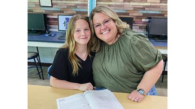 Becky Solomon and incoming freshman Molly Raye.