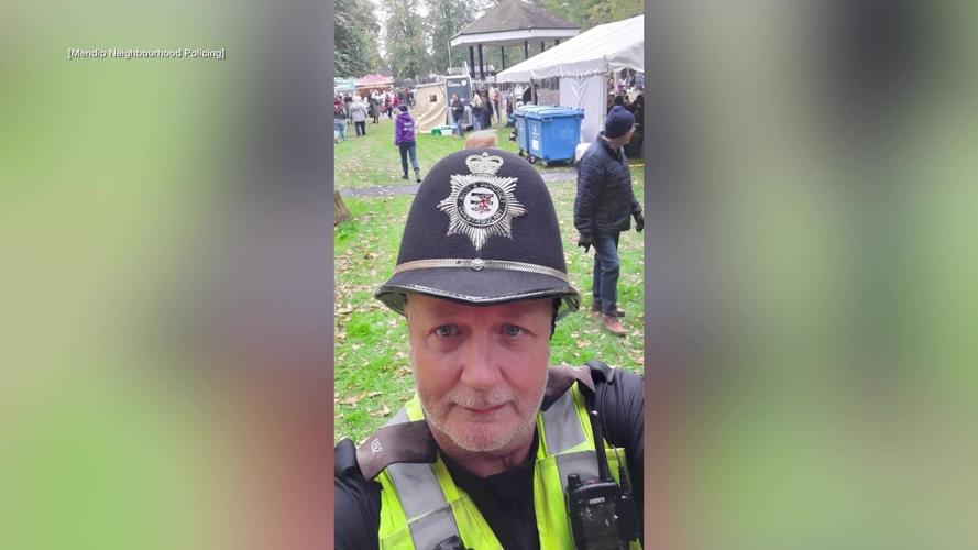 Police officer marks final day of duty by patrolling alongside his son