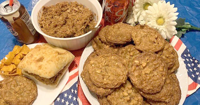 My Leader Yummy: Rainy Day BBQ Pork Sandwiches and Salted Cashew Butterscotch Cookies