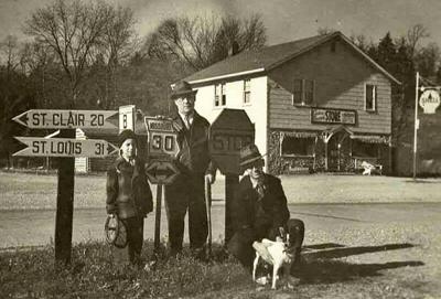 George Radaeckar, center, with his younger brother, Jerome "Rome," right, and an unknown boy