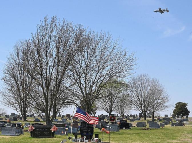 An A-10 Thunderbolt II, commonly known as a warthog