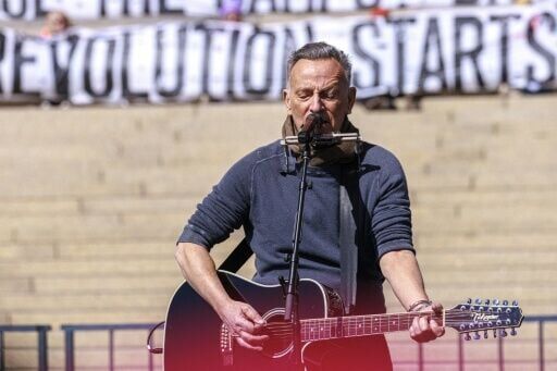 Famed US musician Bruce Springsteen headlined the 'No Kings" flagship rally in Minnesota
