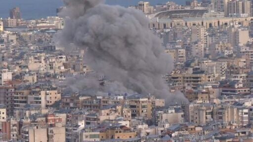 Large plume of smoke rises over Beirut after fresh Israeli strikes
