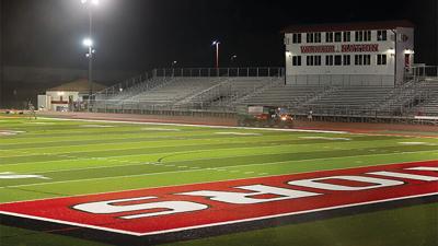 The lights at Fox High School’s Gerald O’Connor Stadium will be replaced this spring.