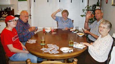 Teresa Inserra with parents and aunt, uncle