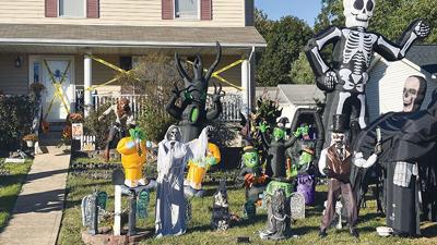 Gavin Young set up this Halloween display at his Festus home.