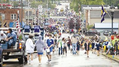 The Eureka Day parade is scheduled to start at 11 a.m. Saturday, Oct. 1. Last year’s parade participants marched through the rain.